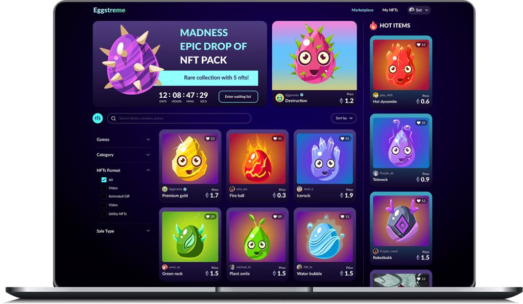 NFT Marketplace example